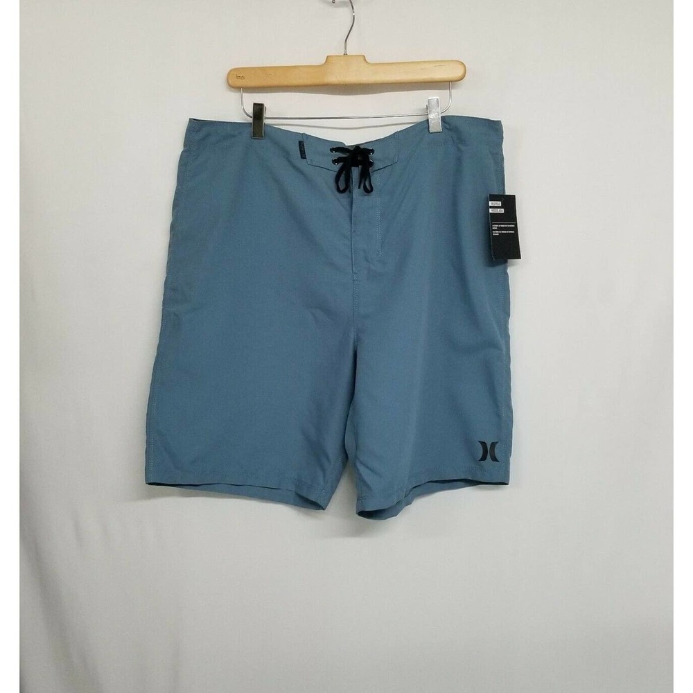 Hurley Blue/Grey Swim Trunks Shorts NWT Size 36